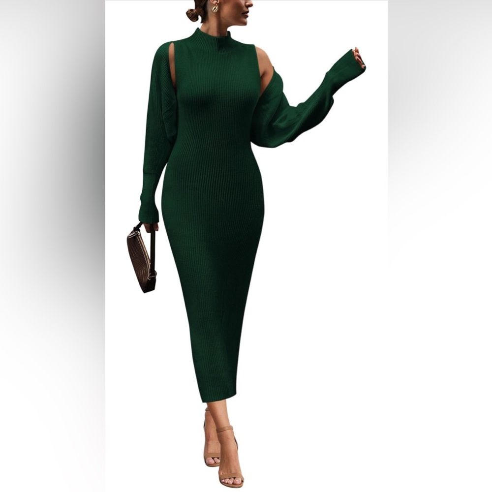PrettyGarden Chic Mockneck Sweater Dress
